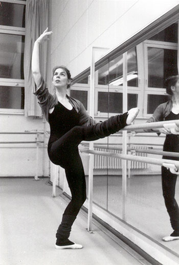 Ballett-Übung an der Stange